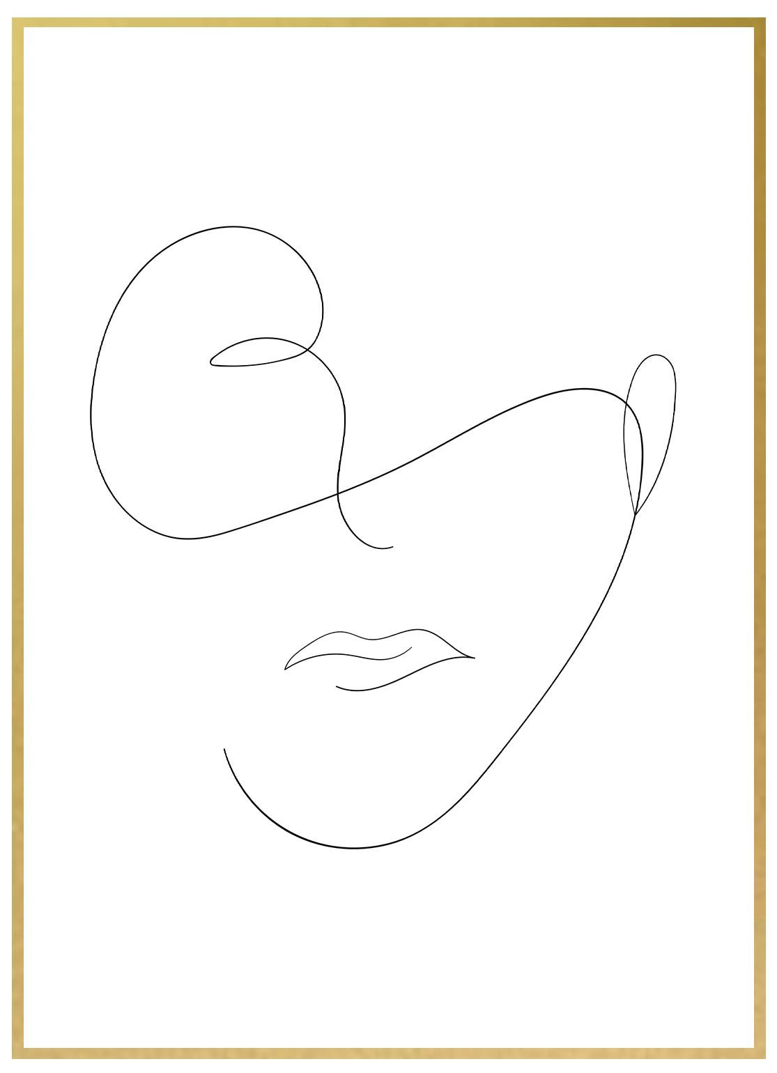 Lineart Gesicht Unisex - Avem