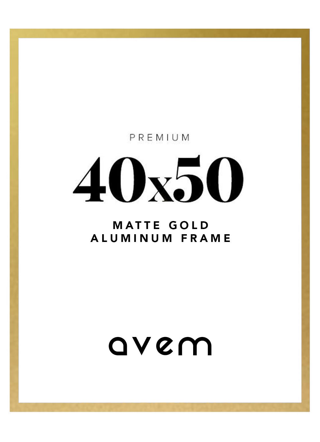 Metallrahmen Gold Matt 40x50 - Avem