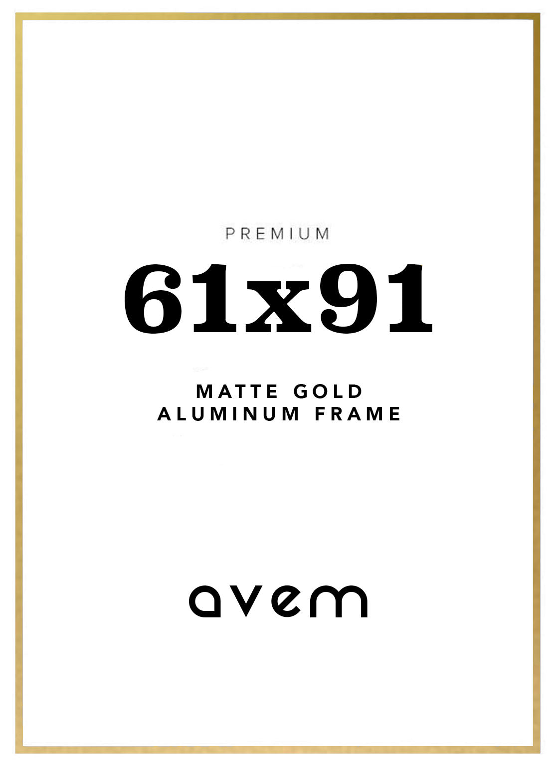 Metallrahmen Gold Matt 61x91 nur bei Avem