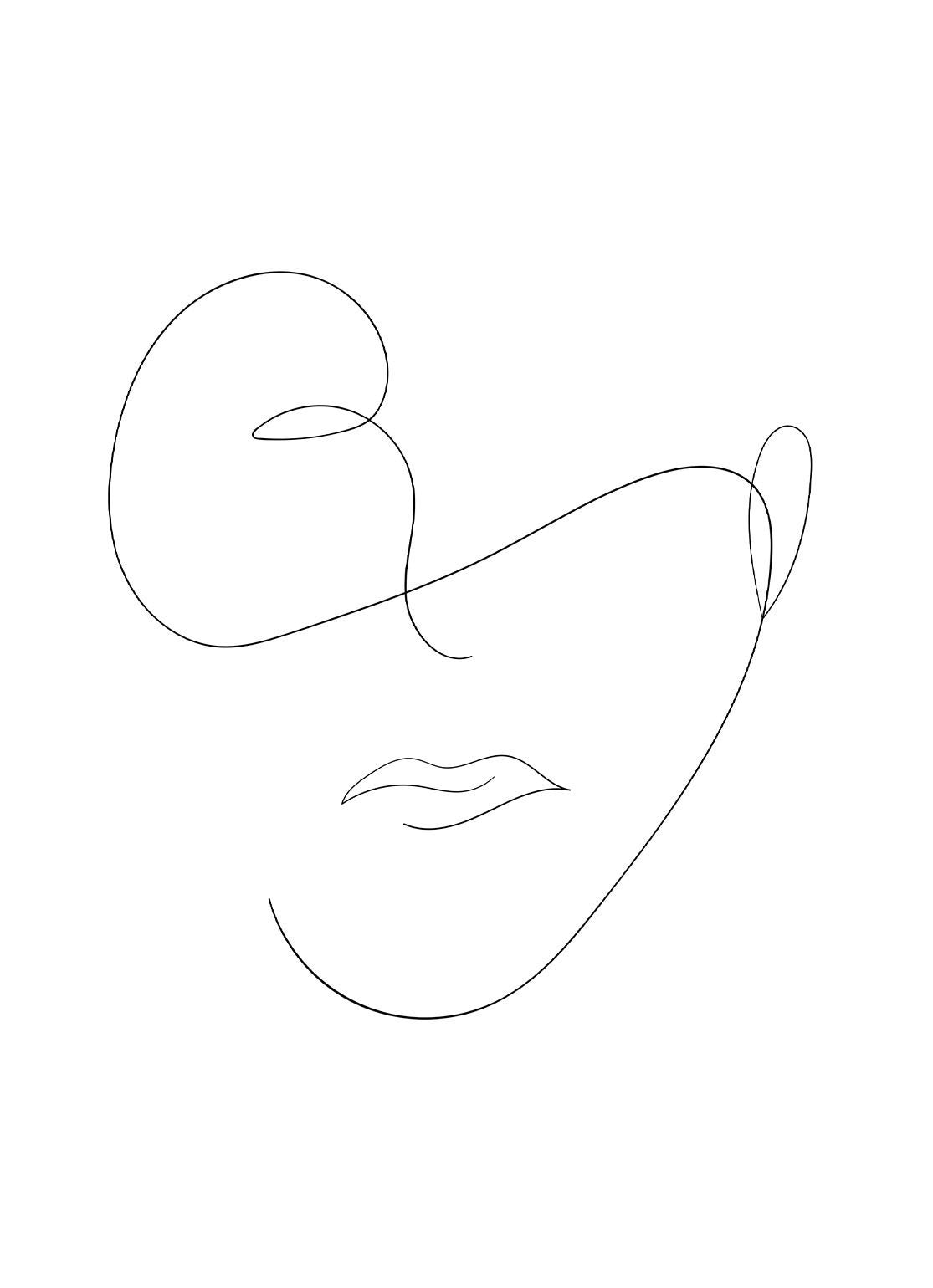 Lineart Gesicht Unisex - Avem