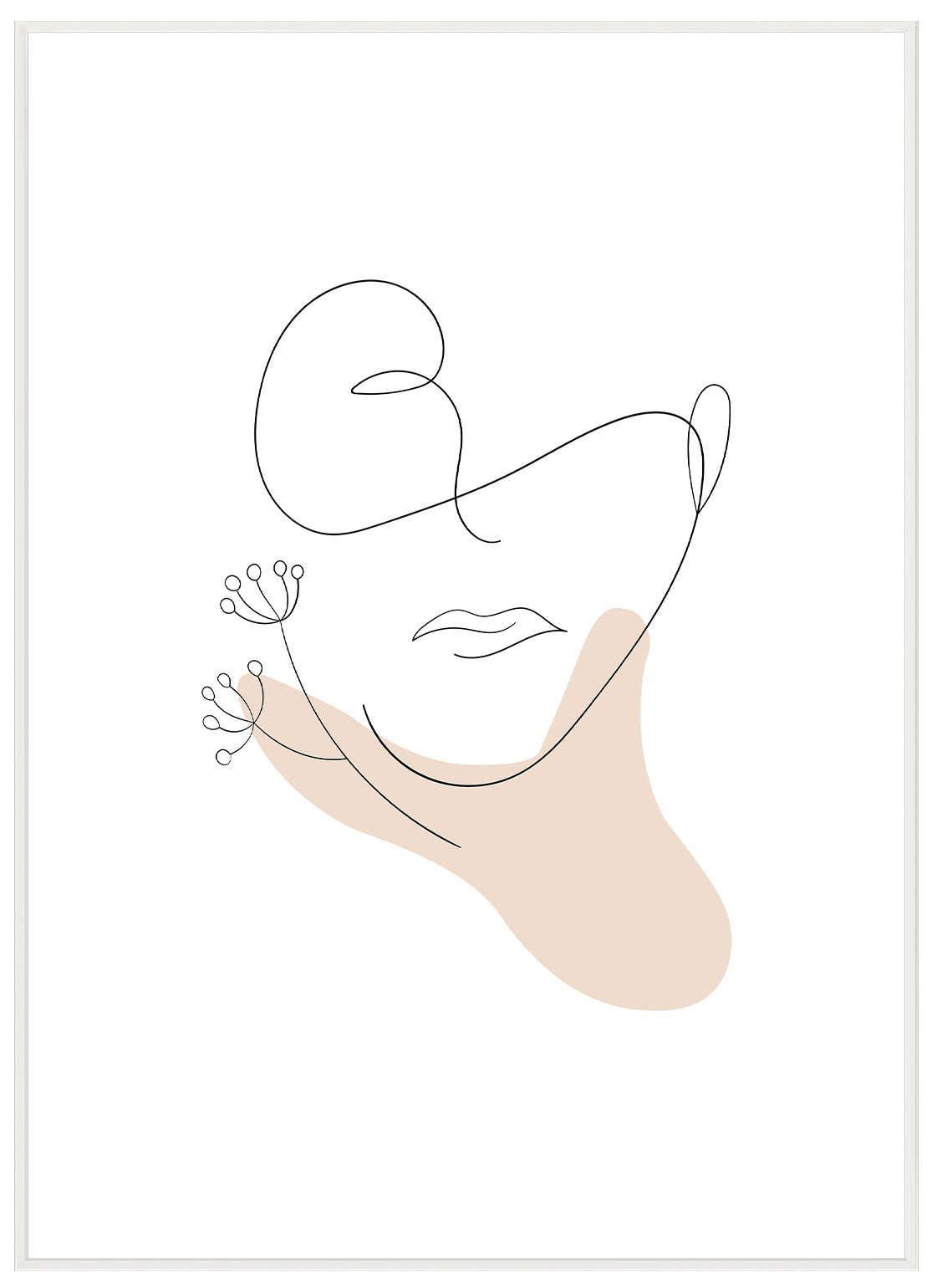 Lineart Gesicht Unisex Bloomed - Avem