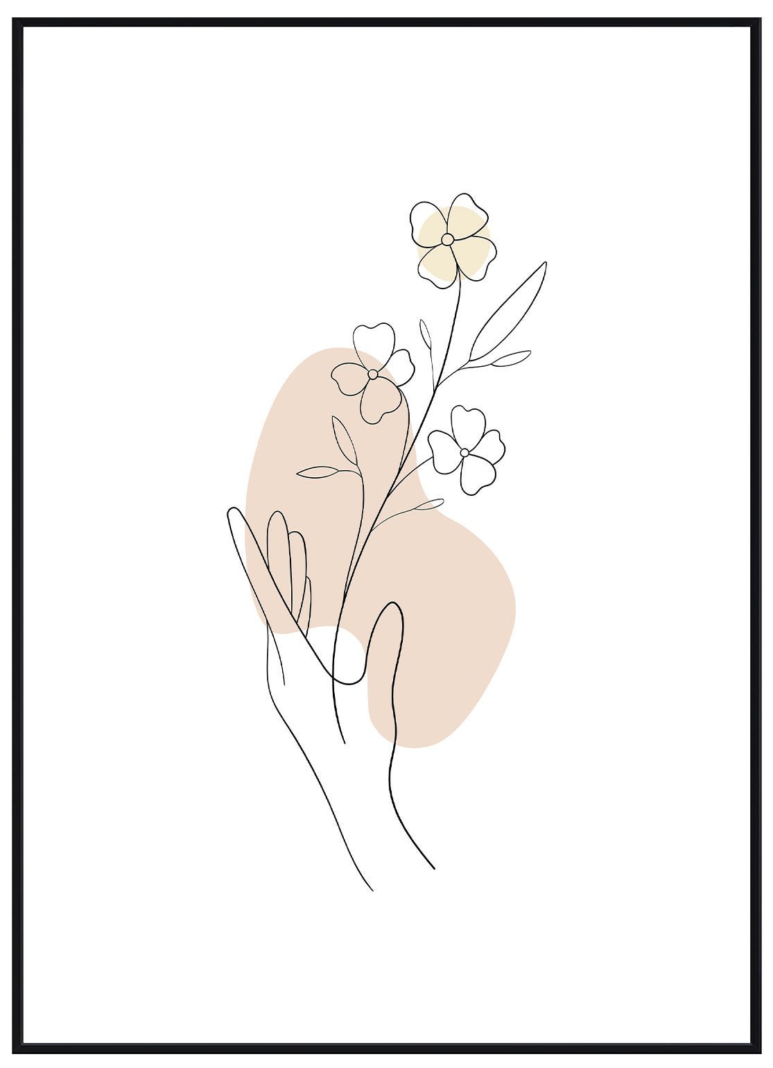 Lineart Hand Bloomed No1 - Avem