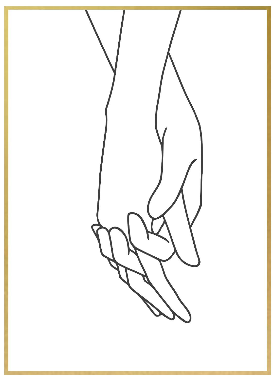 Lineart Holding Hands - Avem