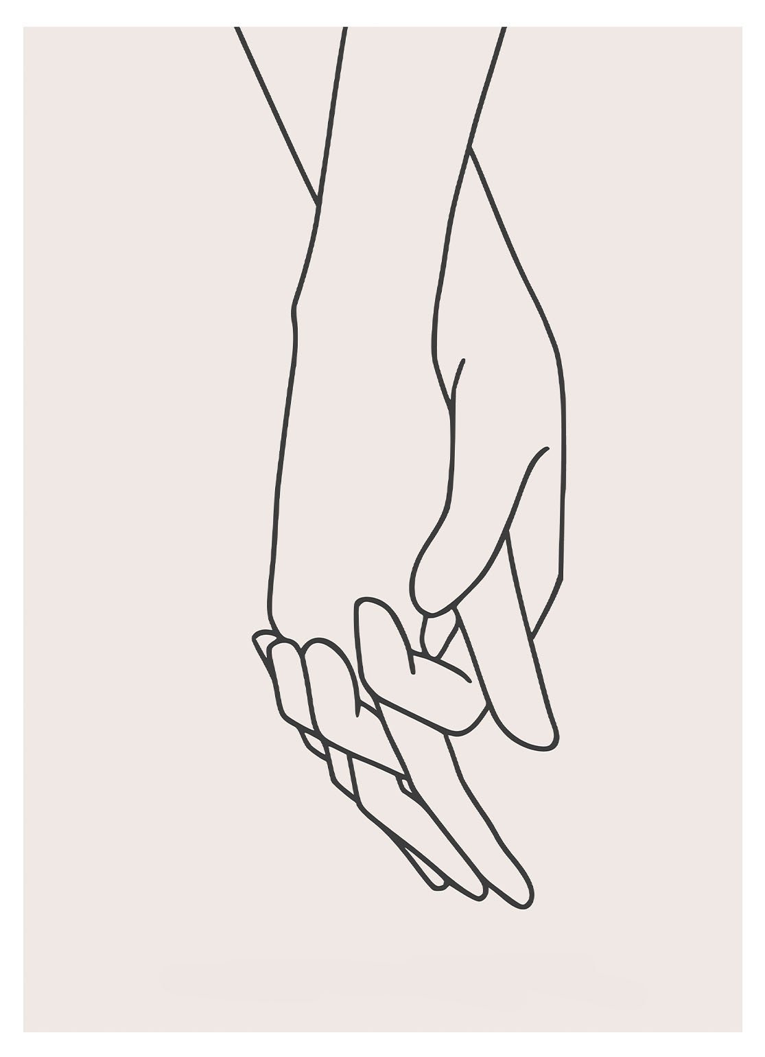 Lineart Holding Hands Beige - Avem