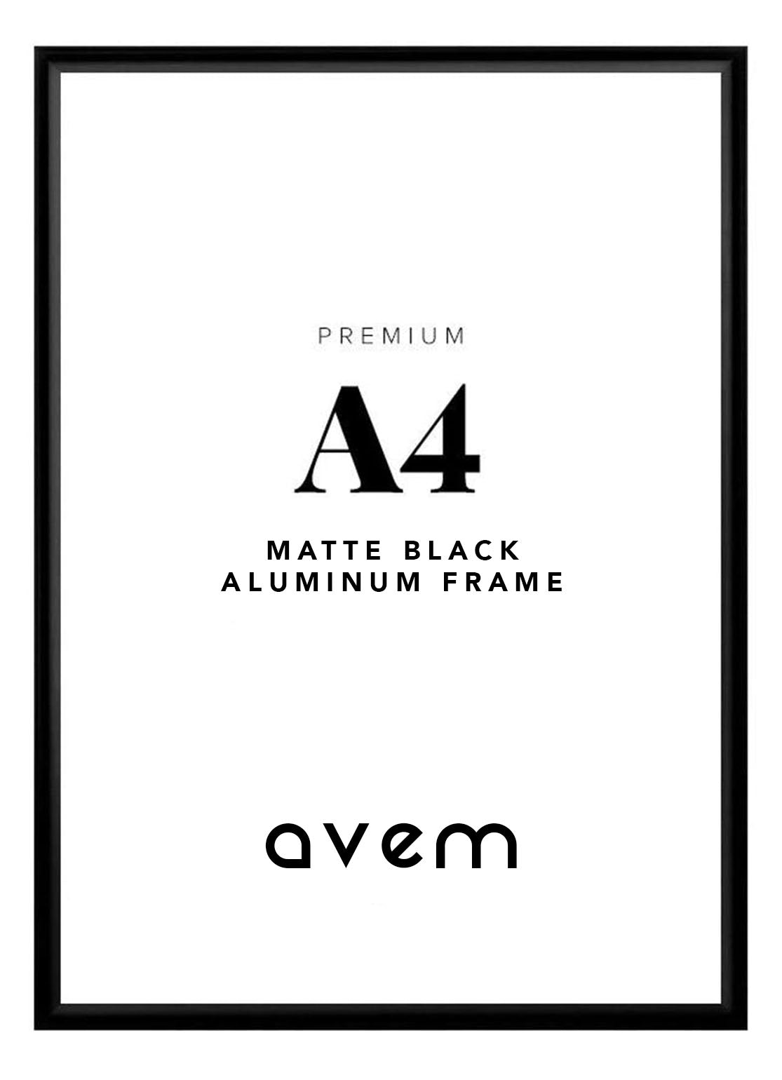 Metal frame black matt 21x30