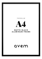 Metal frame black matt 21x30