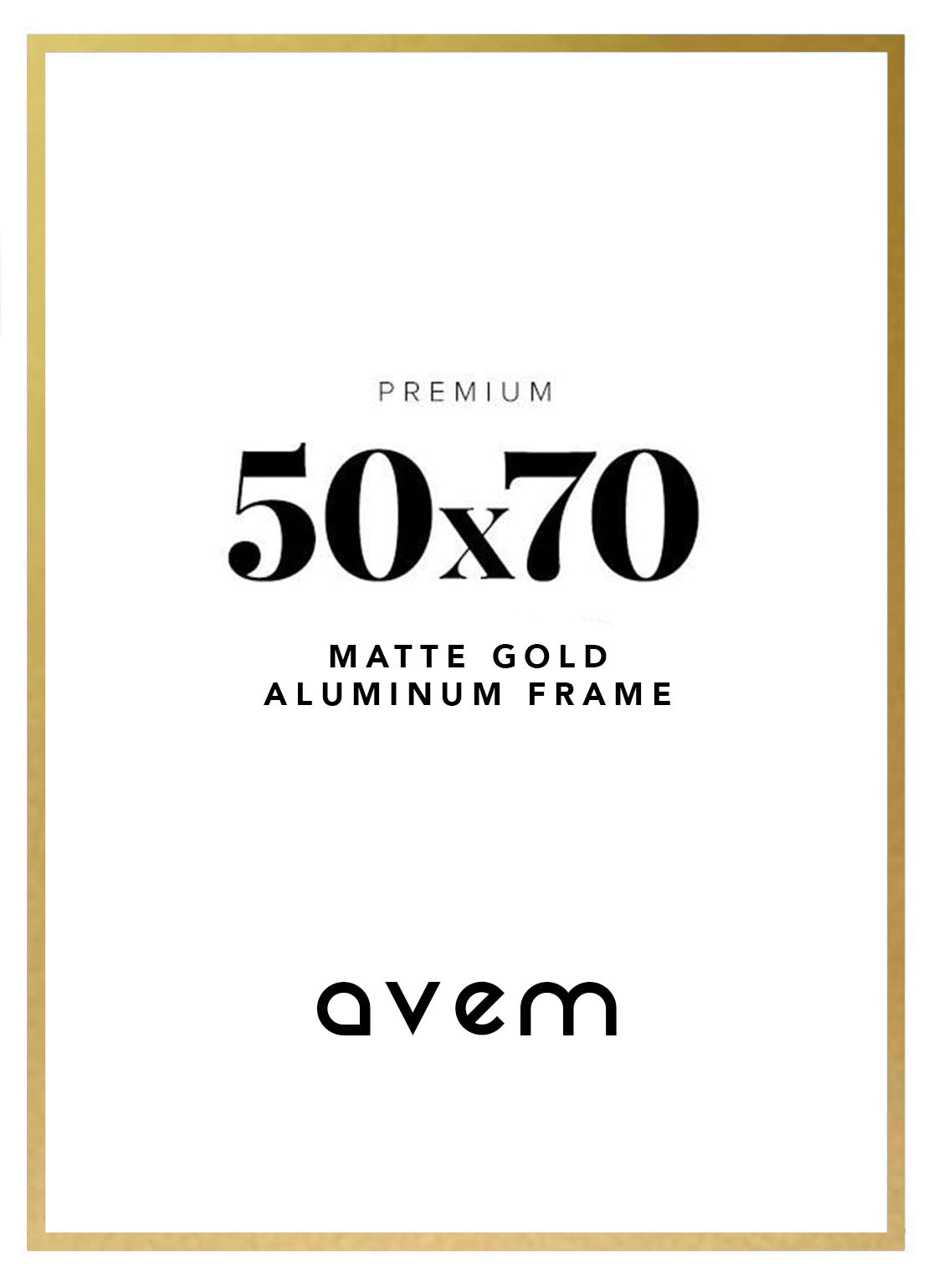 Metallrahmen Gold Matt 50x70 nur bei Avem
