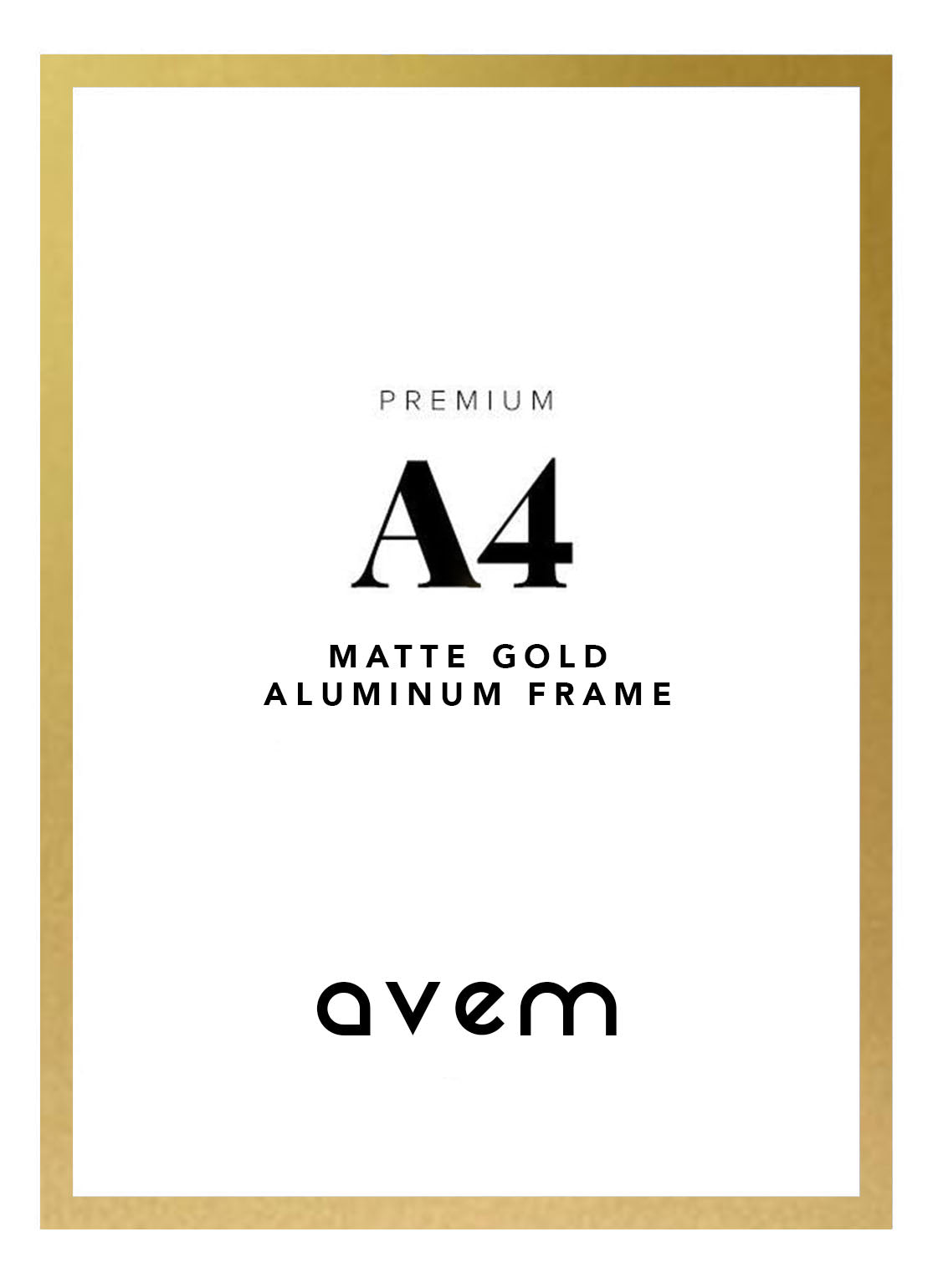 Metal frame gold matt 21x30