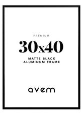 Metal frame black matt 30x40