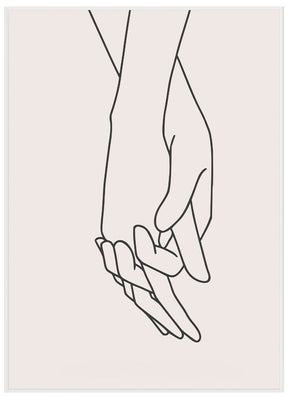 Lineart Holding Hands Beige - Avemfactory